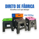 Banqueta Banco Banquinho Portatil Retratil Dobravel 100Kg Co