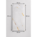 Kit 10 Placas Adesiva Branco com Dourado Mármore 3D  60X30