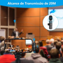 Microfone Sem Fio Duplo Lapela Para Iphone