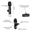 Microfone Sem Fio Duplo Lapela Para Iphone