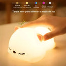 Luminária Abajur Gatinho Led Infantil Silicone Touch