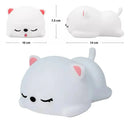 Luminária Abajur Gatinho Led Infantil Silicone Touch