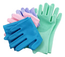 Luvas Silicone Com Cerdas Limpeza Multiuso