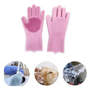 Luvas Silicone Com Cerdas Limpeza Multiuso