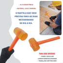 Marreta Martelo De Borracha Silicone Laranja Pisos Azulejos