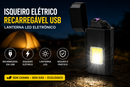 Isqueiro Elétrico Recarregável Usb Lanterna Led Eletrônico