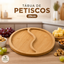 Tábua De Petiscos Mdf Redonda Com 2 Divisórias