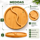 Tábua De Petiscos Mdf Redonda Com 2 Divisórias