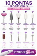 Lixa De Unha Elétrica 10 Em 1 Manicure E Pedicure