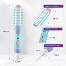 Mini Escova Enrola Cabelo Chapinha Alisadora 2 Em 1 Cores