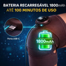 Joelheira elétrica com aquecimento e alívio de vibração para recuperação e conforto